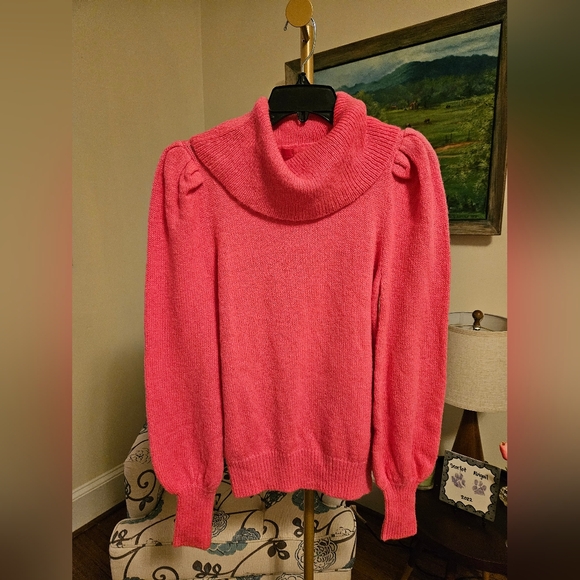 Lilly Pulitzer Pink Cowl Neck Sweater Sz Xs - Picture 2 of 4